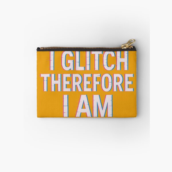 Item preview, I Glitch Therefore I Am Neon Cyber Statement designed and sold by ArtComixHaven.