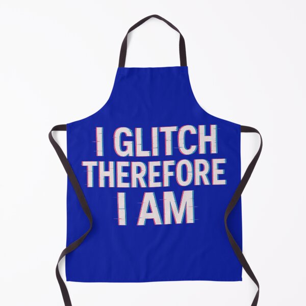 Item preview, I Glitch Therefore I Am Neon Cyber Statement designed and sold by ArtComixHaven.