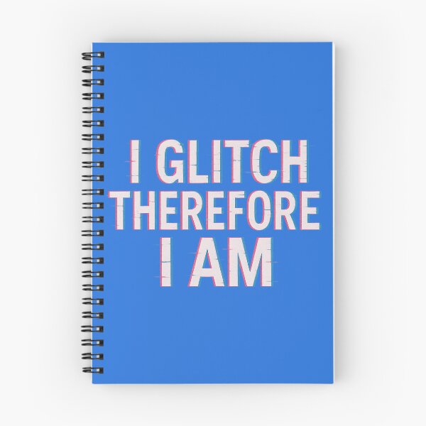 Item preview, I Glitch Therefore I Am Neon Cyber Statement designed and sold by ArtComixHaven.