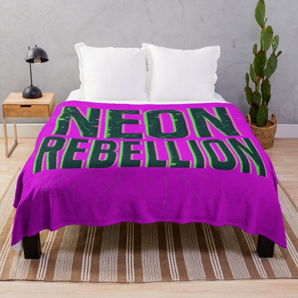 Item preview, Neon Rebellion Futuristic Grid Cyberpunk Glitch designed and sold by ArtComixHaven.