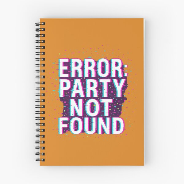 Item preview, Error Party Not Found Neon Glitch Cyberpunk Futuristic designed and sold by ArtComixHaven.