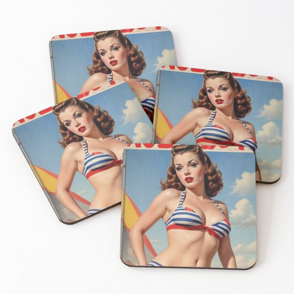 Item preview, Classic 1940s Pin Up in Swimsuit – Vintage Retro Art for Home Décor designed and sold by MissSaylor.