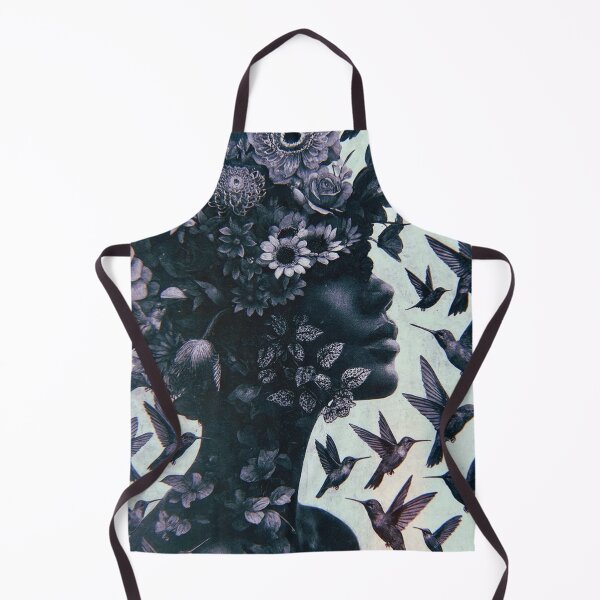 Item preview, Listen Again – Surreal Portrait with Flowers and Hummingbirds designed and sold by seamless.