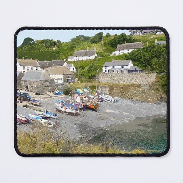 Item preview, Cadgwith Cove Cornwall. Cornish gift Kernow Travel location poster designed and sold by BarbaraGlebska.