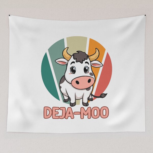 Item preview, Deja Moo Funny Cow Pun designed and sold by CleanDecor.