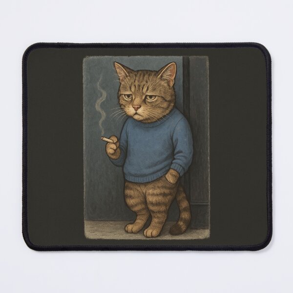 Item preview, Sad Cat Smoking Through the Pain of Existence designed and sold by Planthem.