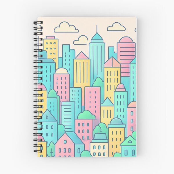 Item preview, Pastel Cartoon City Pattern designed and sold by ZagonShop.