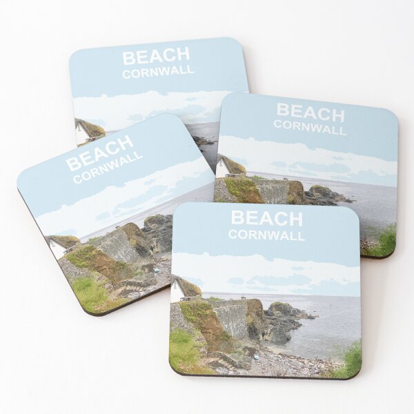 Item preview, Cadgwith Cove Cornwall.  Cornish gift Kernow Travel location poster designed and sold by BarbaraGlebska.