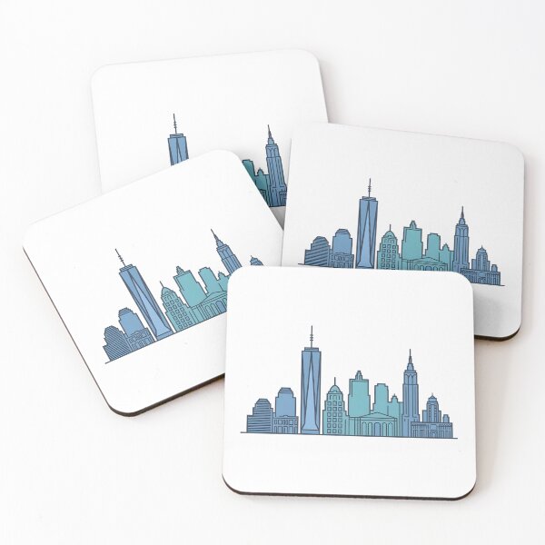Item preview, Hamilton Skyline – Minimalist Cool Blue Travel Souvenir Design designed and sold by Paper Drip.