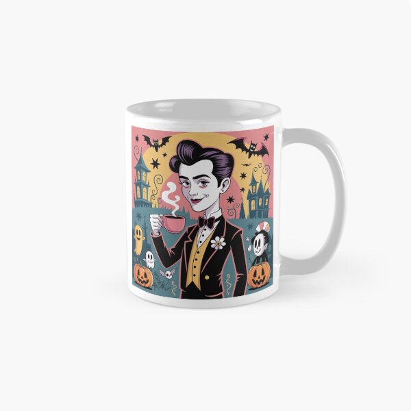 Item preview, Charming Halloween Gentleman with Coffee designed and sold by Cafe-Color.