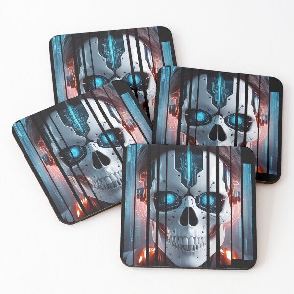 Item preview, Cybernetic skull with data streams 2 designed and sold by Neon G.
