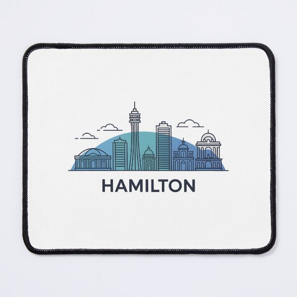 Item preview, Hamilton Skyline – Minimalist Cool Blue Travel Souvenir Design designed and sold by Paper Drip.