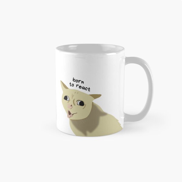 Item preview, Born To React Funny Cat Meme designed and sold by DodoGoneWild.