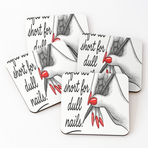 Item preview,  Life’s Too Short for Dull Nails – Bold Red Manicure Art   designed and sold by Gazmerch.
