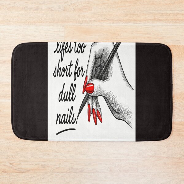 Item preview,  Life’s Too Short for Dull Nails – Bold Red Manicure Art   designed and sold by Gazmerch.