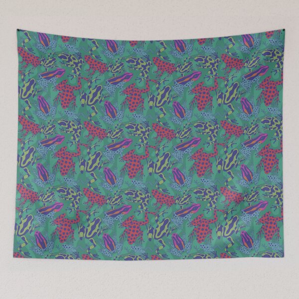 Item preview, Poison Dart Frogs - Jungle Green designed and sold by inkedinred.