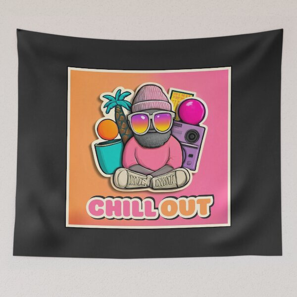 Item preview, Chill out, colorful cartoon style artwork designed and sold by silent-violin.
