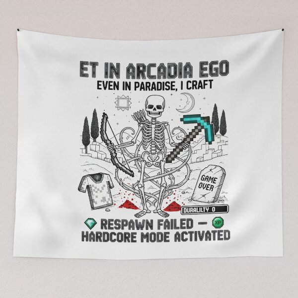 Item preview, Respawn Failed Skeleton Gamer Art | Hardcore Mode Halloween  Design designed and sold by AnnDesignStudio.