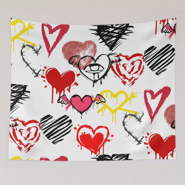 Item preview, Street Art Love Graffiti Hearts Grunge designed and sold by aubrey-stevens.
