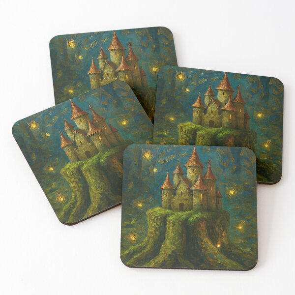 Item preview, Enchanted Twilight Castle – Whimsical Forest Fantasy Art designed and sold by Psycho-Crazy.
