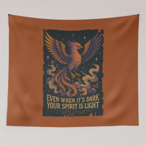 Item preview, Phoenix Spirit Inspirational Quote Design designed and sold by Enea Kelo.
