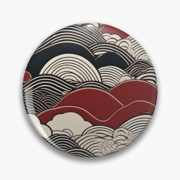 Item preview, Cherry Blossom and Wave – Retro Japanese Seamless Background designed and sold by Vandy Fullam.