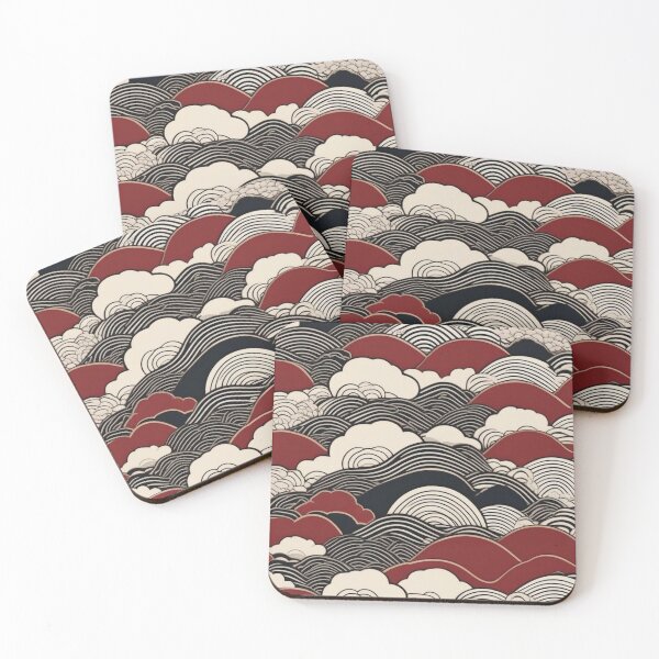 Item preview, Cherry Blossom and Wave – Retro Japanese Seamless Background designed and sold by Vandy Fullam.