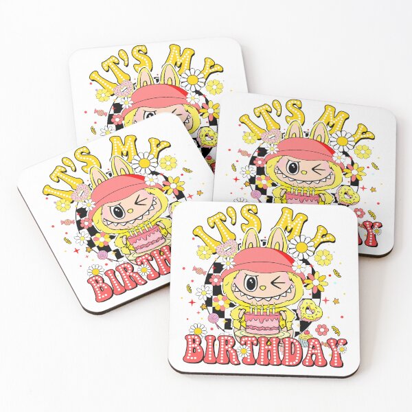Item preview, Birthday Labubu with Cake and Flowers designed and sold by TheMury.