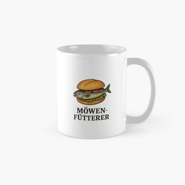 Artikelvorschau, Möwenfütterer – Lustiges Fischbrötchen Design entworfen und verkauft von Fies-und-Fein.