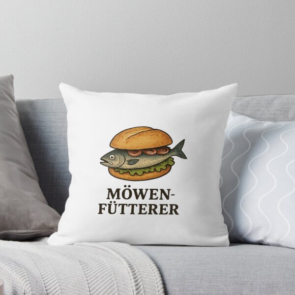 Item preview, Seagull Feeder – Funny Fish Sandwich Design designed and sold by Fies-und-Fein.