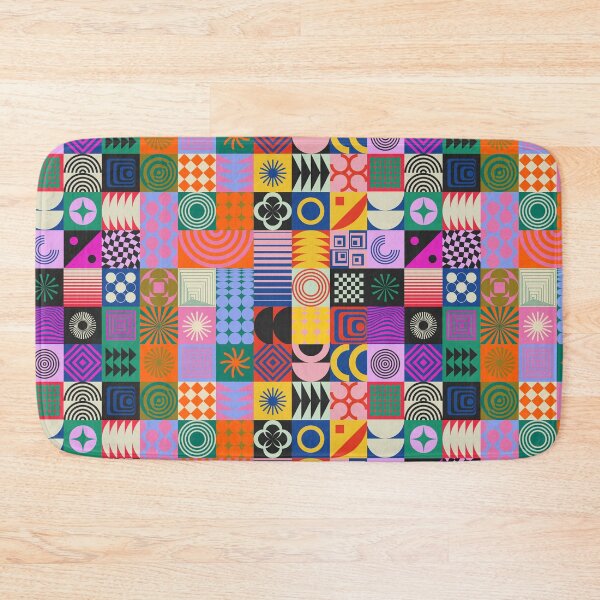 Artikelvorschau, Bunte Bauhaus-Quadrate, moderne Muster entworfen und verkauft von PIXEL POP DESIGNS - Beyond the Norm!.