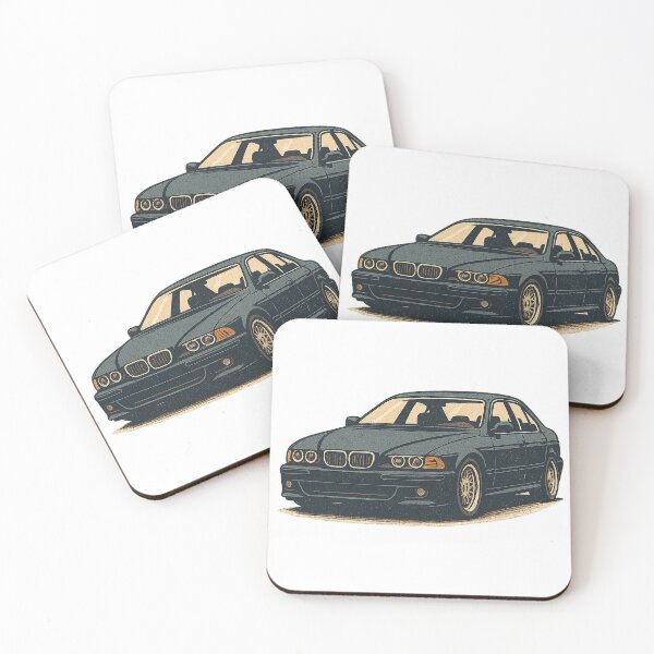Item preview, Retro E39-Inspired Sports Sedan – Classic Mesh Wheels & Stanced Silhouette (Badge-Free) designed and sold by fjurcev.