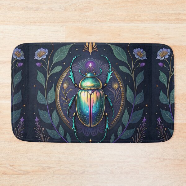 Item preview, Beautiful scarab beetle with vibrant, metallic colors designed and sold by Creative Line Prints.