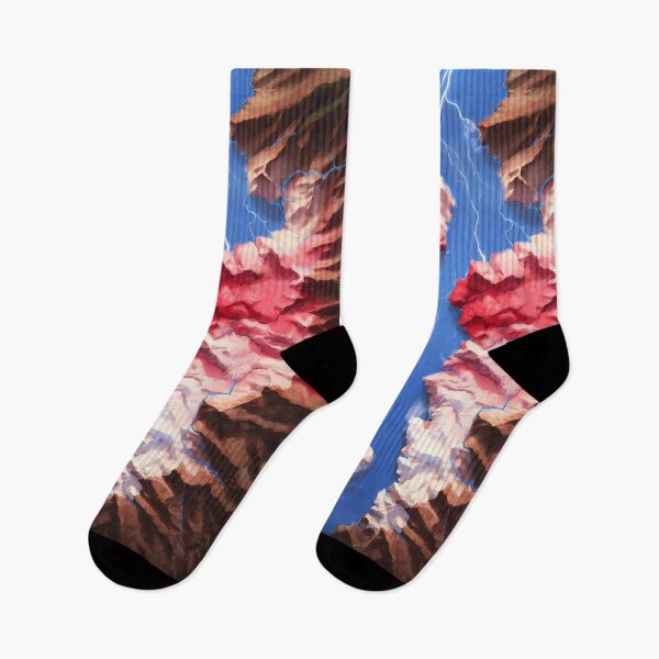 Item preview, Majestic Canyon Lightning Over Vibrant Red Rocky Peaks designed and sold by EL-Lebedenko.
