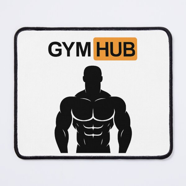 Item preview, Gym Hub Fitness Parody Logo designed and sold by Nuvijo.