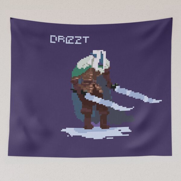 Item preview, Drizzt pixel art designed and sold by calebfairchild.