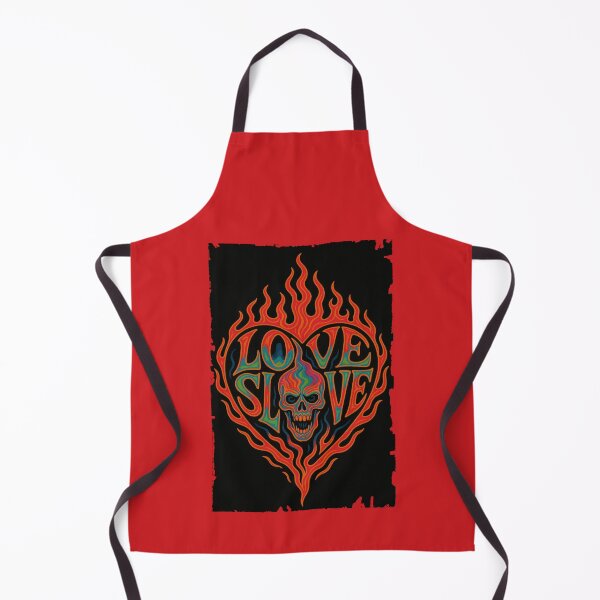 Item preview, Love Slave Flaming Skull Psychedelic Heart Design designed and sold by Enea Kelo.
