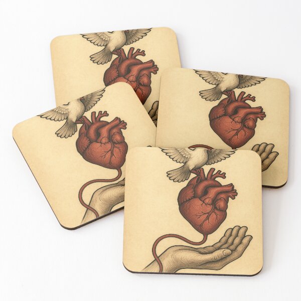 Item preview, Give Life | Blood Donor Symbolic Art | Heart and Dove Illustration designed and sold by ReyDeLaCalle.