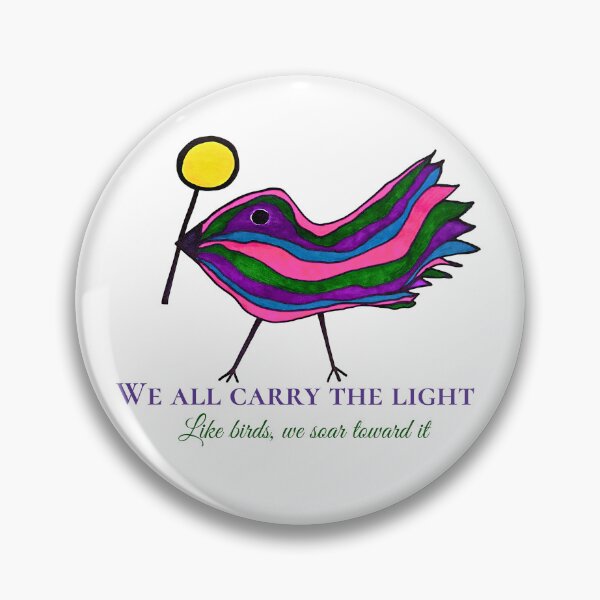 Item preview, We Soar Toward the Light – Inspirational Bird Design designed and sold by MotivTrustArt.