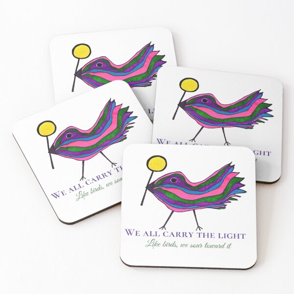 Item preview, We Soar Toward the Light – Inspirational Bird Design designed and sold by MotivTrustArt.