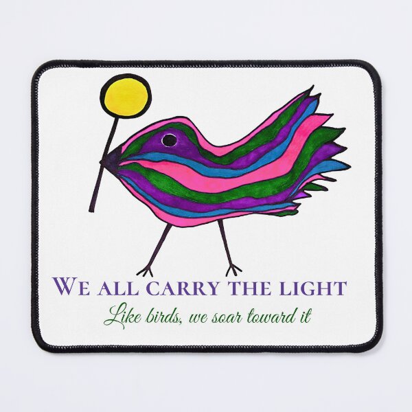 Item preview, We Soar Toward the Light – Inspirational Bird Design designed and sold by MotivTrustArt.