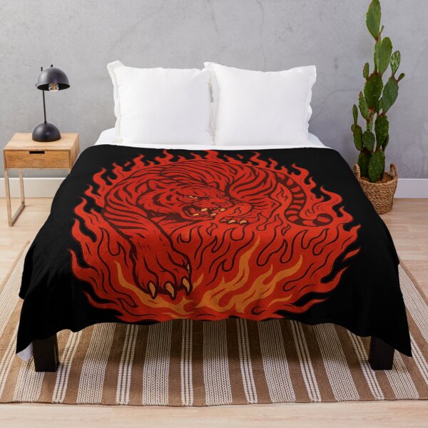 Item preview, Red Tiger on Fire Japanese Style designed and sold by Nuvijo.