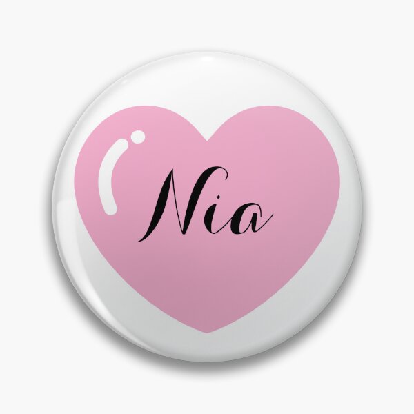 Item preview, Nia Name with Pink Heart  designed and sold by Artbymonika.