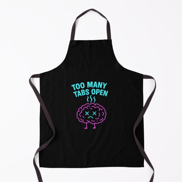 Item preview, Too Many Tabs Open Funny Neon Brain Retro Meme designed and sold by sssweetness.