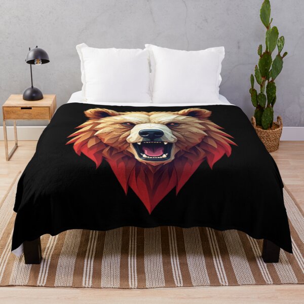 Artikelvorschau, Geometrischer Grizzly – Wilder Bärenkopf entworfen und verkauft von Hans-Design.