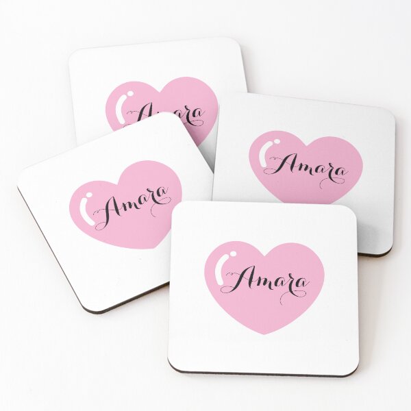 Item preview, Amara Name with Pink Heart  designed and sold by Monika Howarth.