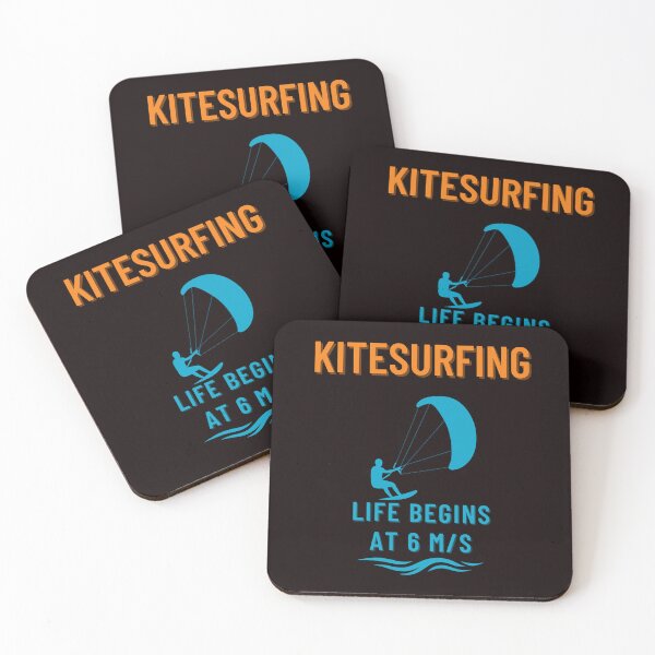 Item preview, Funny Kitesurfing Tee - Life Begins at 6 m/s | Gift for Kiteboard & Beach Lovers designed and sold by MojNetSerwis WWK.
