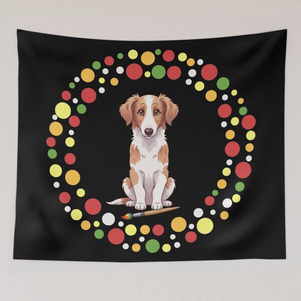 Item preview, Celebrate Dot Day with My Borzoi | Colorful Dog Art designed and sold by The Real Life Symphony.