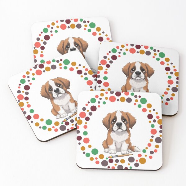 Item preview, Celebrate Dot Day with My Saint Bernard | Colorful Dog Art  designed and sold by The Real Life Symphony.