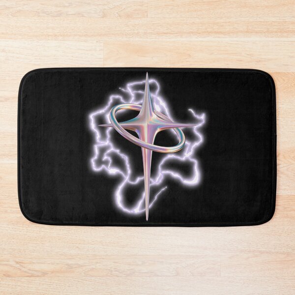 Item preview, Chrome Holographic 3D Star Burst with Lightning designed and sold by Spooks Looks.